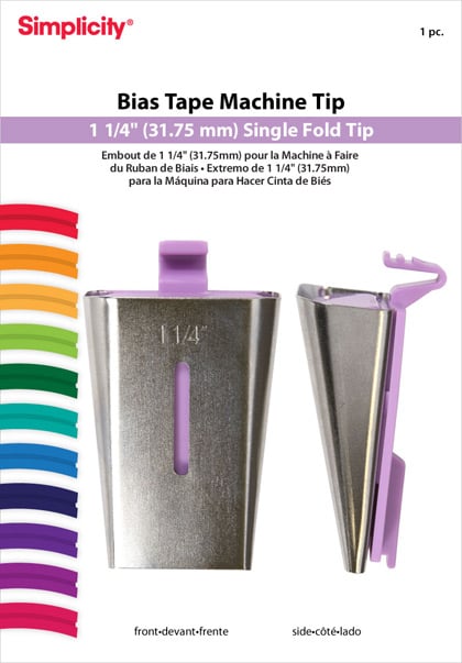 bias tape maker 1 1 4 quot single fold tip from simplicity fold maker