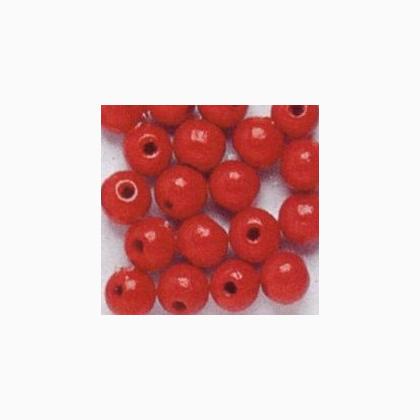 Perle in legno rosse 1.2 cm