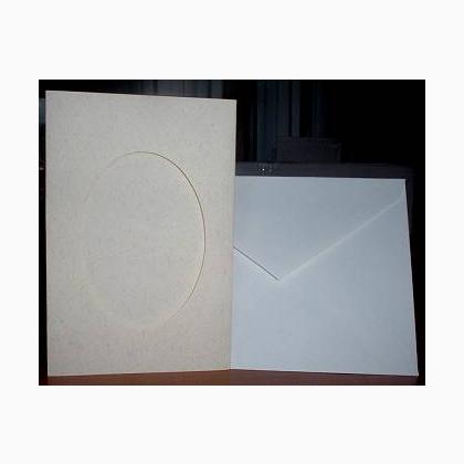 Card oval opening: parchment