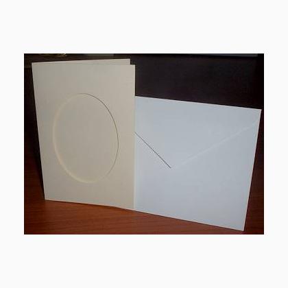 Card oval opening: ivory