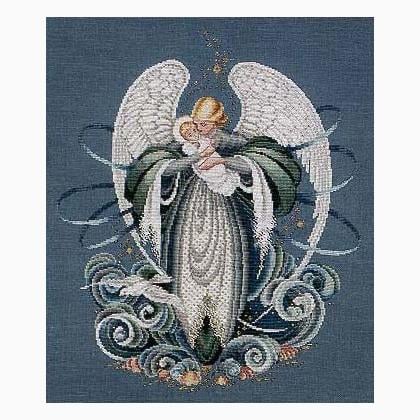 "ANGEL OF DREAMS" BY Lavender and Lace COMPLETE XSTITCH MATERIALS w/ LINEN 