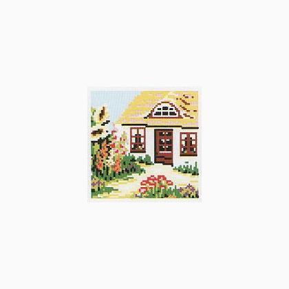 House with yellow roof