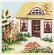 House with yellow roof