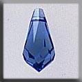 13055 Very Small Teardrop Sapphire AB
