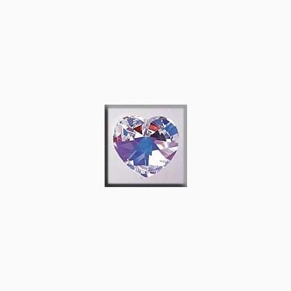 13047 Large Heart Crystal AB