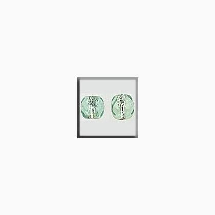 12249 Round Cut lined Bead Peridot/Silver