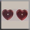 12241 Petite Flat Heart Matte Rose