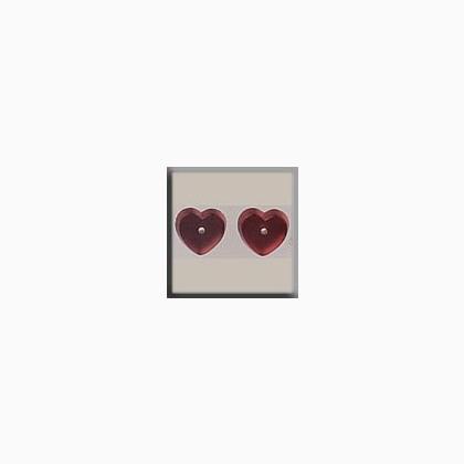 12241 Petite Flat Heart Matte Rose