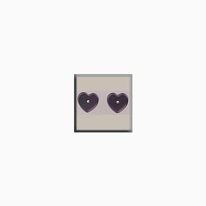 12240 Petite Flat Heart Matte Amethyst