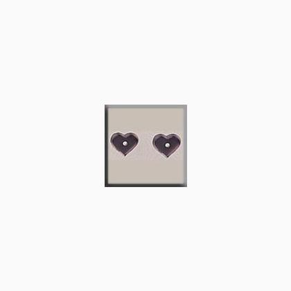 12236 Very Petite Flat Heart Matte Amethyst