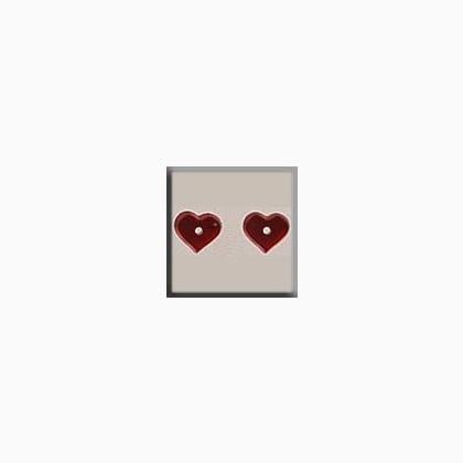 12235 Very Petite Flat Heart Matte Ruby