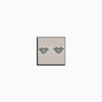 12234 Very Petite Flat Heart Matte Crystal