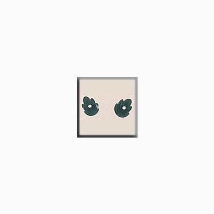 12230 Petite Leaves Matte Dark Green