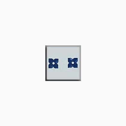 12189 4 Petal Flower Matte Sapphire