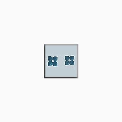 12187 4 Petal Flower Matte Aqua