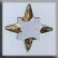 12108 Crystal Star Gold Tipped