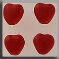 12088 Medium Channeled Heart Matte Ruby