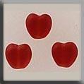 12082 Small Channeled Heart Matte Ruby
