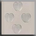 12081 Small Channeled Heart Matte Crystal
