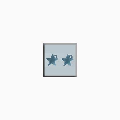 12045 Very Sm Domed Star Matte Aqua
