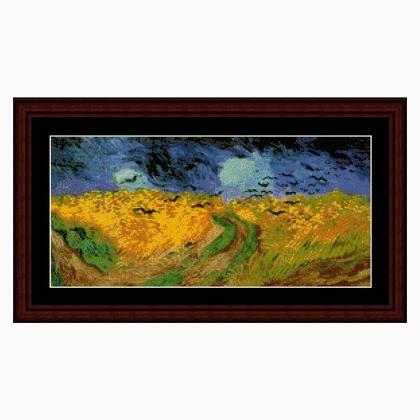 Wheat Field With Crows - Van Gogh Cross Stitch Pattern - Cross Stitch