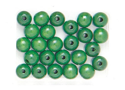 Wood beads 0,8cm. Green