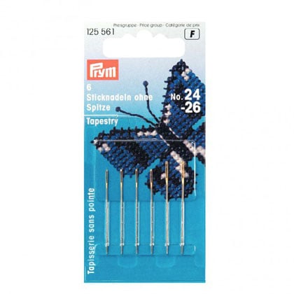 Tapestry needles 24-26
