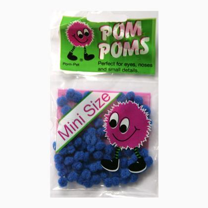 Pompoms: 3mm. Royal Blue