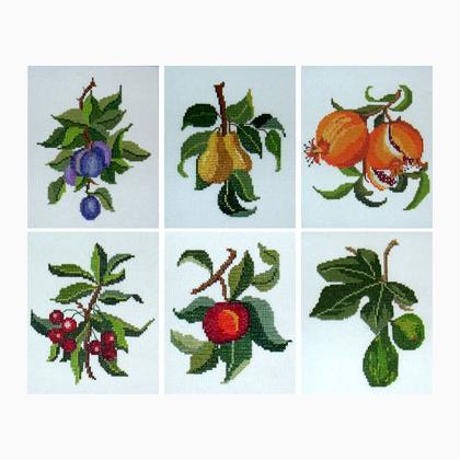 Fruits and Christmas motifs