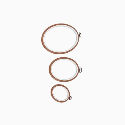 Oval flexi hoops: wood 13.5x10