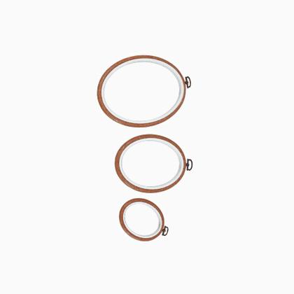 Oval flexi hoops: wood 17.5x13