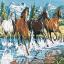At a great gallop