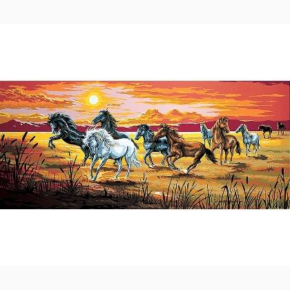 Galloping horses