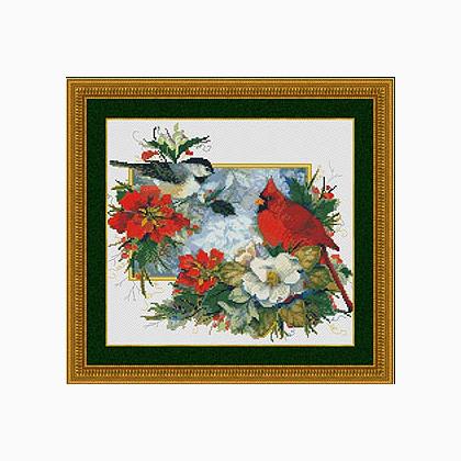 chickadee christmas from kustom krafts cross stitch kustom krafts cross stitch charts
