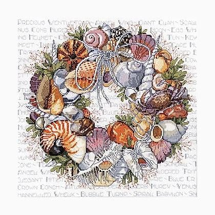 Janlynn Collecting Shells Counted Cross Stitch Kit - 14 count