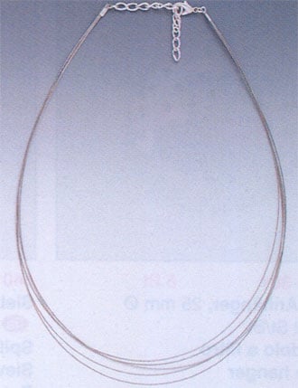 Necklace: Silver 5-strand