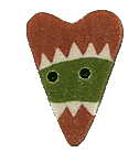 3482S - Small Cinnabar Rick Rack Heart