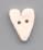 3336S - White Velvet Small Heart