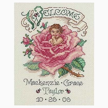 Briar Rose Baby Birth Announcement