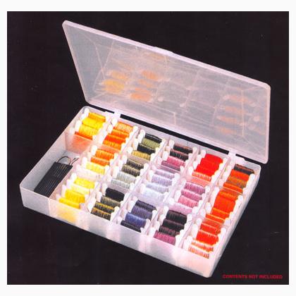 caja de almacenaje 110 colores Hilo de punto de cruz juego de 43 piezas de herramientas de punto de cruz Peirich hilo de bordar con organizador 