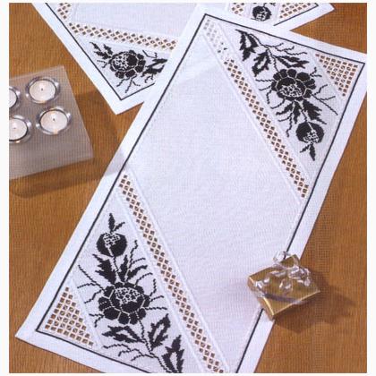 Black Hardanger 30x64