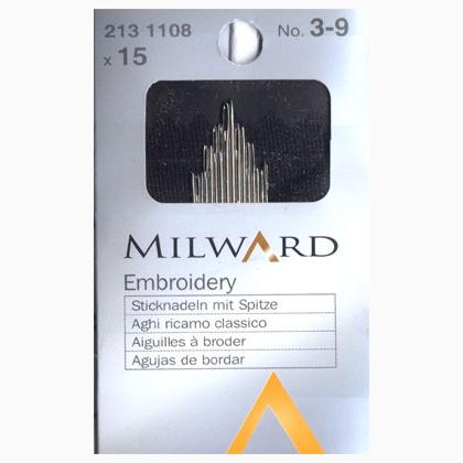 Milward Embroidery Needles 3-9