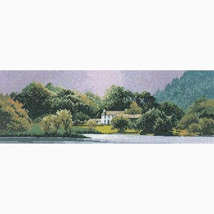 John Clayton Cross Stitch Lakeside House Heritage Stitchcraft Panorami KIT CCI 
