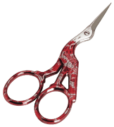 Embroidery Stork Scissors - Red