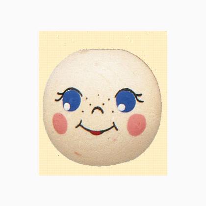 Doll\'s head painted - 12mm.