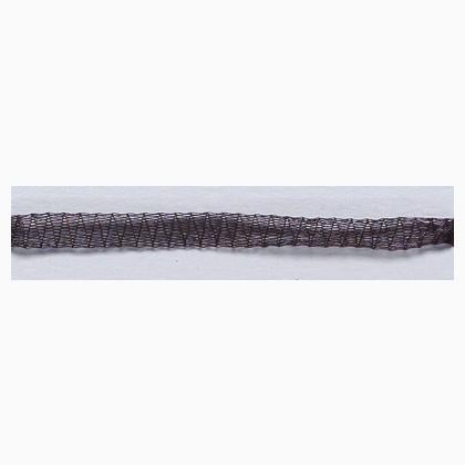 Tubolar ribbon interlaced black: 6mm.