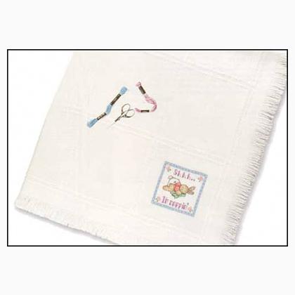 Nursery Time baby Afghan - Antique White