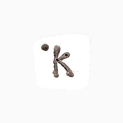 0500K - White Letter K