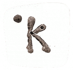 0500K - White Letter K