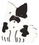 1178S - Small White Spotted Dog